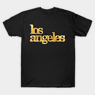 Los Angeles | Gold | Pop Art T-Shirt